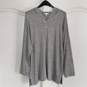 J. Jill striped hooded tunic